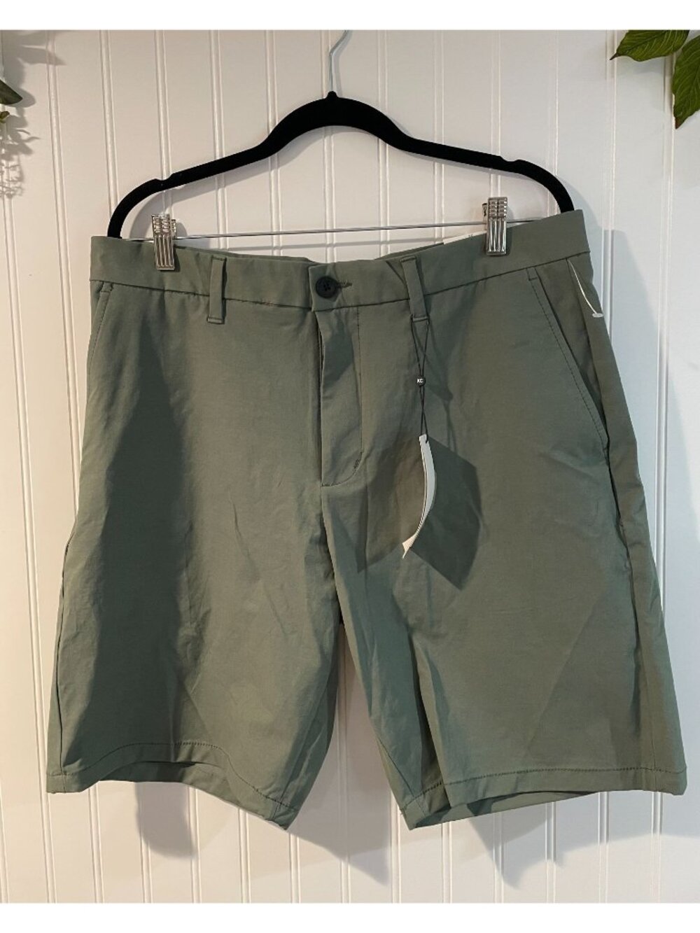 Kenneth Cole Golf Mens Green Stretch Pants Size 36 Lightweight Cotton